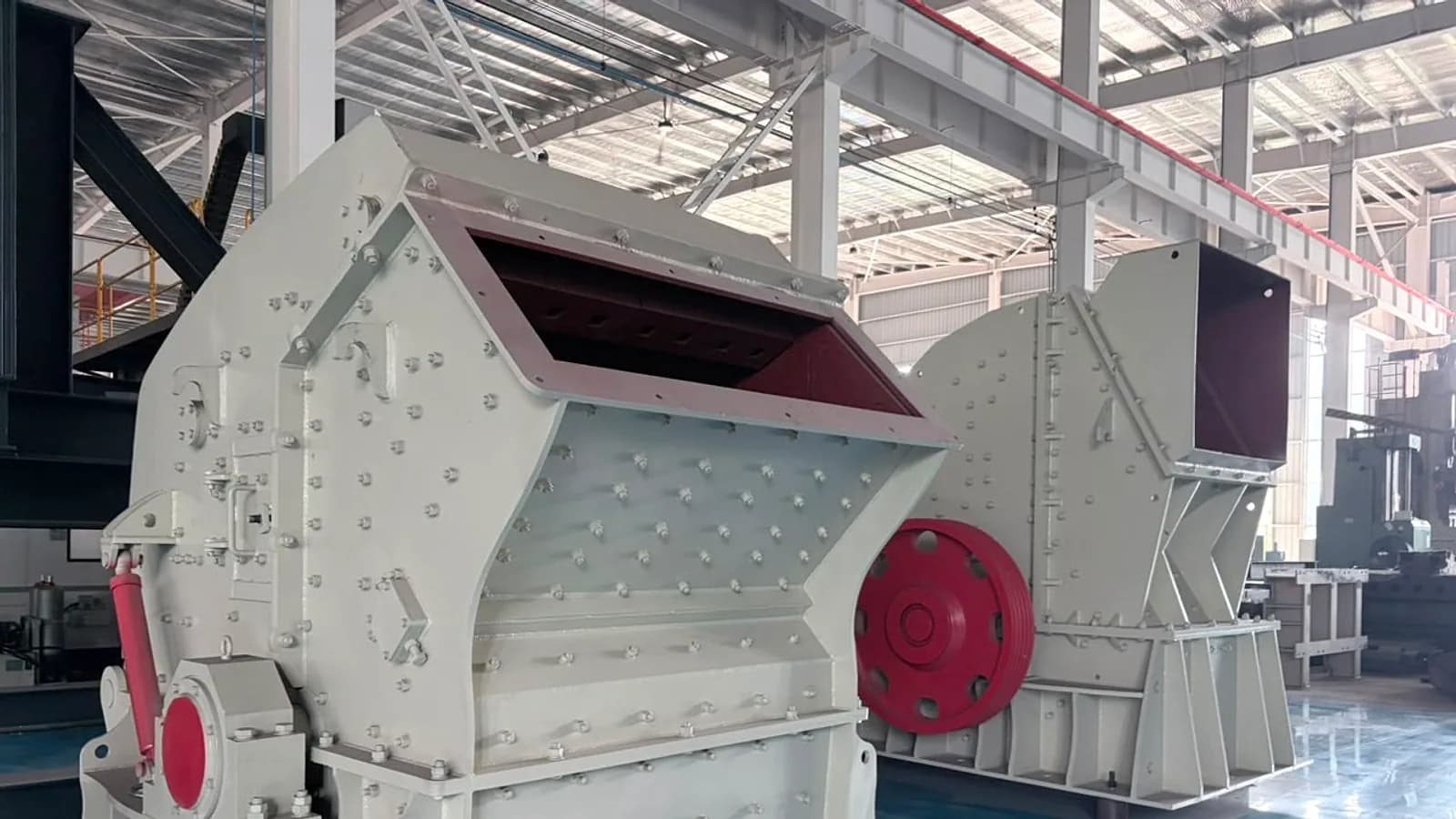 Factory-installed crushing equipment representing industrial assets
